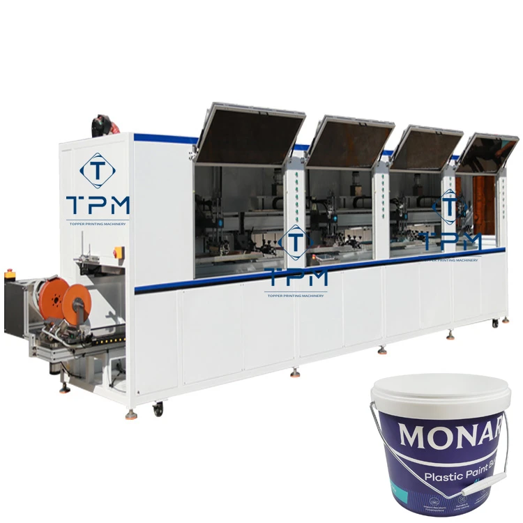 4 Color Screen Printing Machine For Plastic Bucket