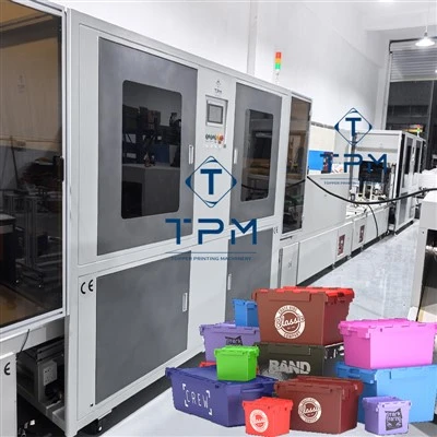 Automatic Rotary 4 Sides Screen Printing For Boxes And Crates
